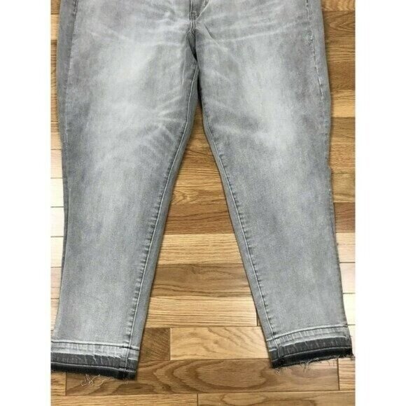 New American Eagle Gray Jegging Ankle Denim Jean Sz 20 Casual Gray Released Hem - Picture 4 of 9